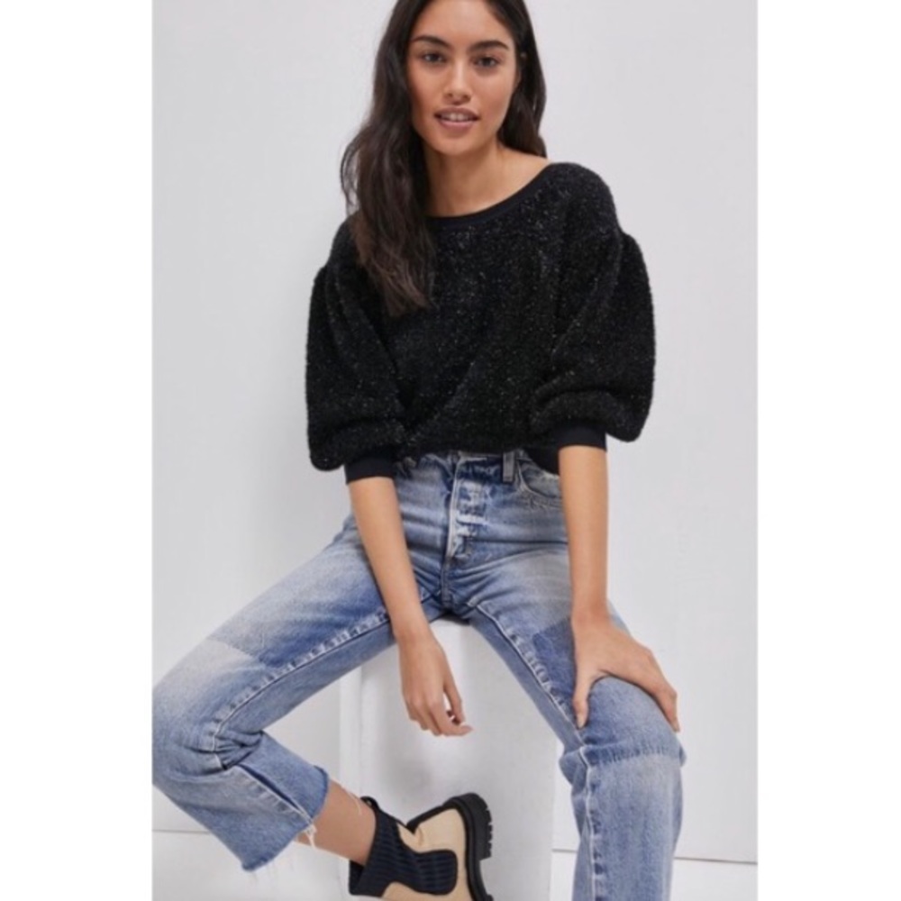 NWT ANTHROPOLOGIE PAMELA TINSEL SHIMMER SWEATER - Picture 10 of 10